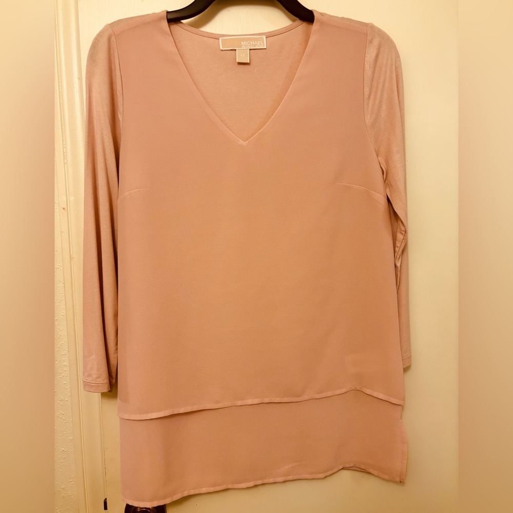 Michael Kors Blush V-Neck Blouse